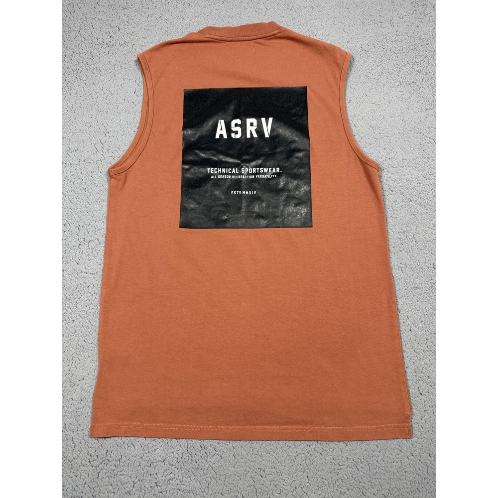 ASRV Tank Top Mens Medium‎ Orange Sleeveless Technical Sportswear Athletic Gym